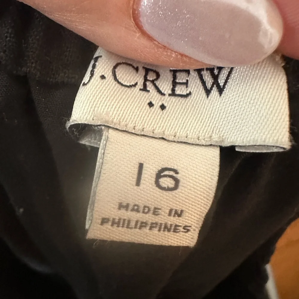 J. Crew Linen-Cotton Blend City Skirt Black. Size 16. - Picture 6 of 9